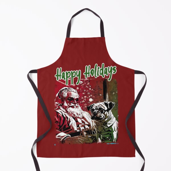 Item preview, Pug HAPPY HOLIDAYS 35 alternative designed and sold by RedBluffTraders.