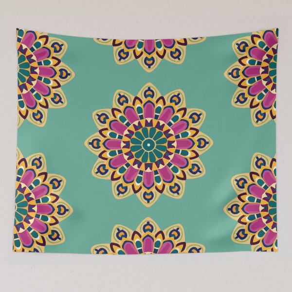 Item preview, Colorful Floral Rangoli Art - Design & Pattern designed and sold by Jollys-ArtShop.