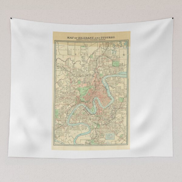 Item preview, 1912 Historical Map of Brisbane  designed and sold by housedetective.
