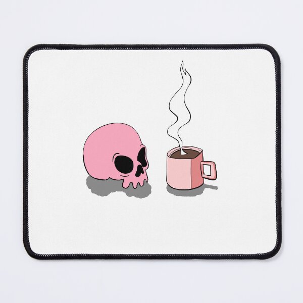 Item preview, skull and coffee designed and sold by rainbowcatnip.