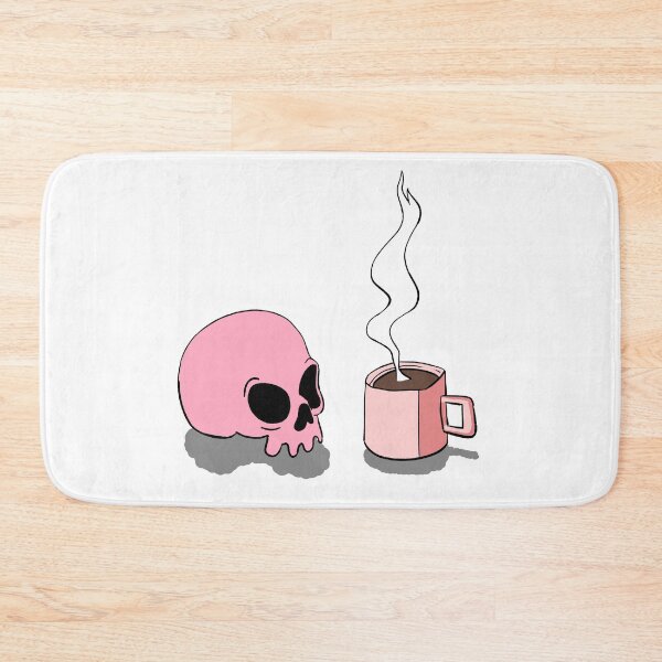Item preview, skull and coffee designed and sold by rainbowcatnip.