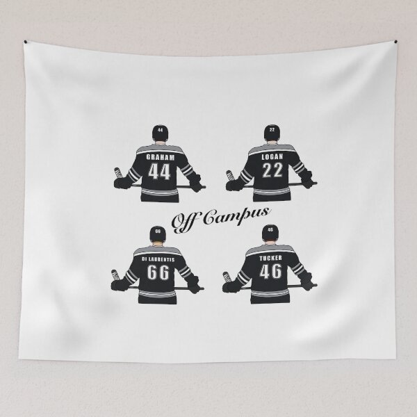 Item preview, Off Campus - Garrett, Logan, Dean, and Tucker designed and sold by Noodly Doodles.