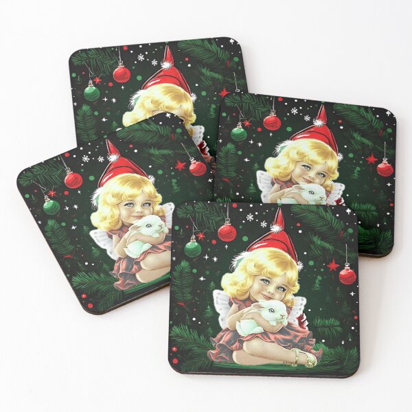 Item preview, Blonde little girl in christmas hat holding a bunny designed and sold by Valdilana.