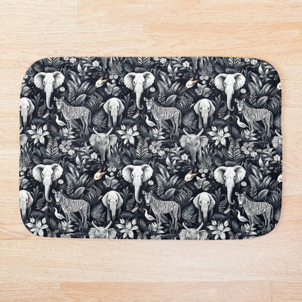 Item preview, Black and White Junghle animal Pattern designed and sold by Drewkm.