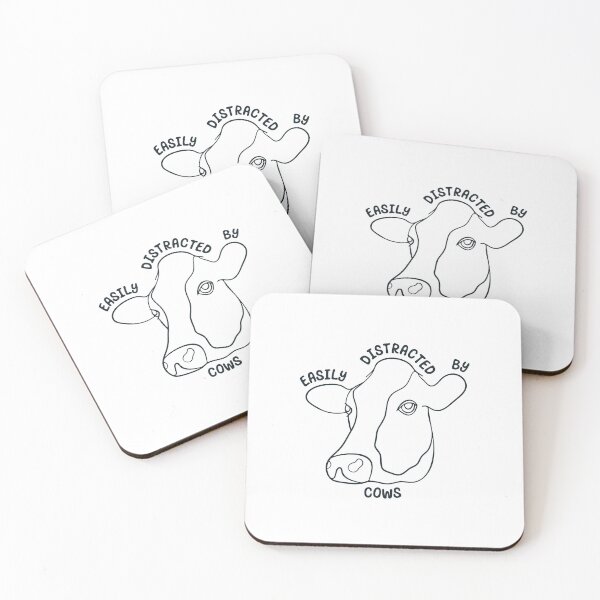 Item preview, Easily Distracted By Cows minimal design for Cow Animals Lovers designed and sold by venomousvector.