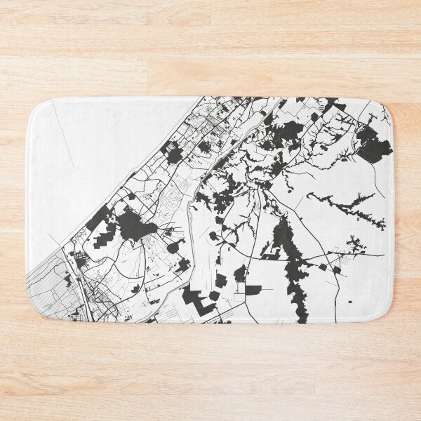 Item preview, Gaza Map Art Black white Palestine designed and sold by EpicMaps.