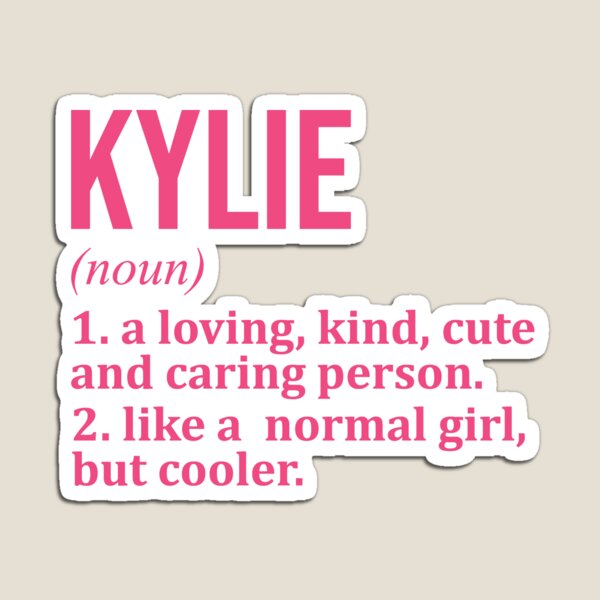Aperçu de l'œuvre Définition du nom Kylie pour les femmes créée et vendue par XCIV.