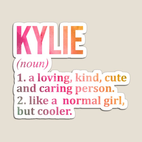 Aperçu de l'œuvre Définition du nom Kylie à l'aquarelle créée et vendue par XCIV.