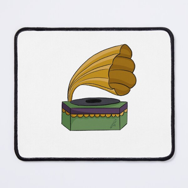 Item preview, record player // dark academia aesthetic // handdrawn designed and sold by damnfinecuppa.