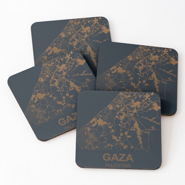 Item preview, Gaza Map Art avy blue coffee Palestine designed and sold by EpicMaps.