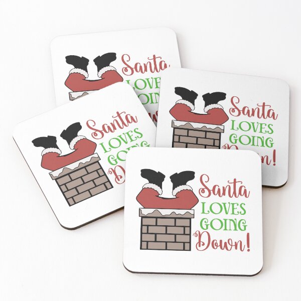Item preview, Santa Loves going down - Funny Christmas designed and sold by Marilyn Franklin.