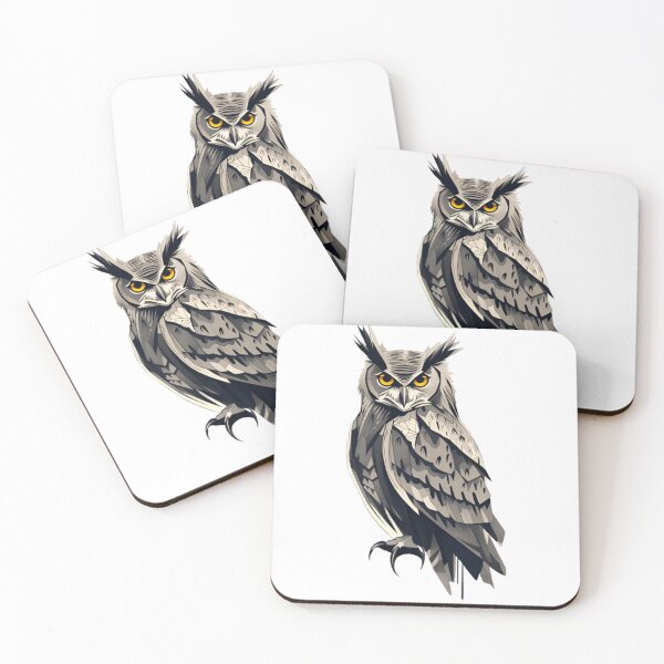 Item preview, Cool Abstract owl art designed and sold by KorArtStudio.