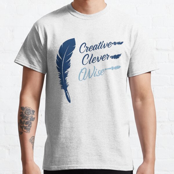 Blue eagle raven creative clever wise feather Classic T-Shirt