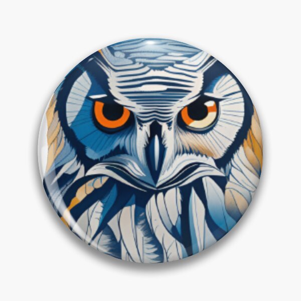 Item preview, Blue owl art designed and sold by KorArtStudio.