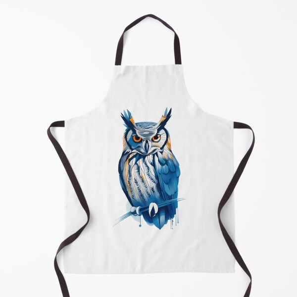 Item preview, Blue owl art designed and sold by KorArtStudio.
