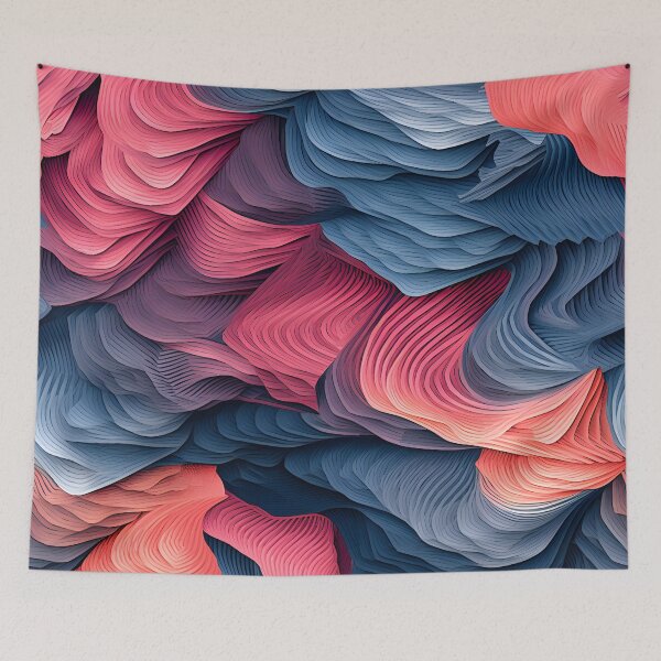 Item preview, Dynamic Textured Waves Canvas Art designed and sold by VectorPlace.