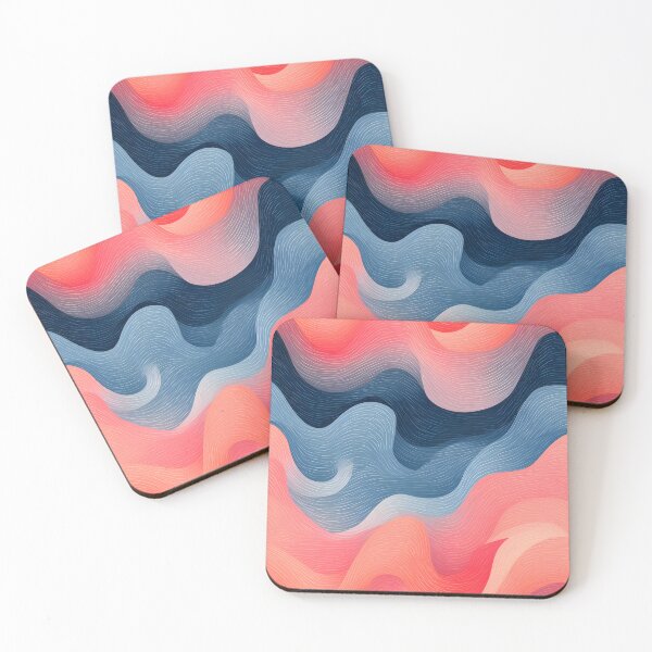 Item preview, Soft Hues Waveforms Abstract Art designed and sold by VectorPlace.