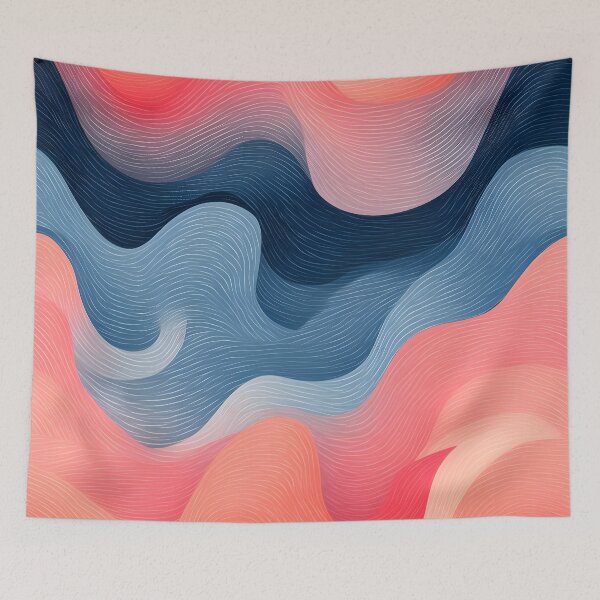Item preview, Soft Hues Waveforms Abstract Art designed and sold by VectorPlace.