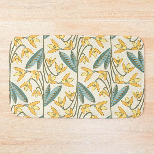 Item preview, Art Deco Yellow Fritillary - Beige and Teal designed and sold by TigaTiga.