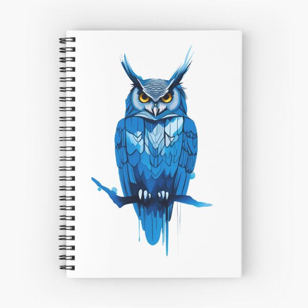 Item preview, Abstract blue owl art designed and sold by KorArtStudio.