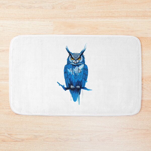 Item preview, Abstract blue owl art designed and sold by KorArtStudio.