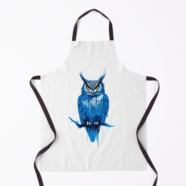 Item preview, Abstract blue owl art designed and sold by KorArtStudio.