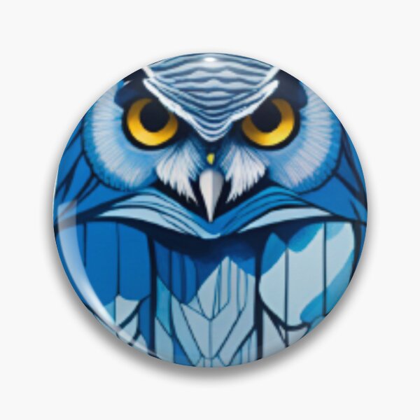 Item preview, Abstract blue owl art designed and sold by KorArtStudio.