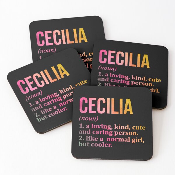Item preview, Cecilia Name Definition in Watercolor designed and sold by XCIV.