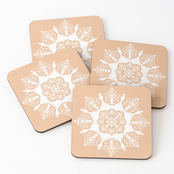 Item preview, Poinsettia Mandala - Melon + Snow designed and sold by Irene Estelle.