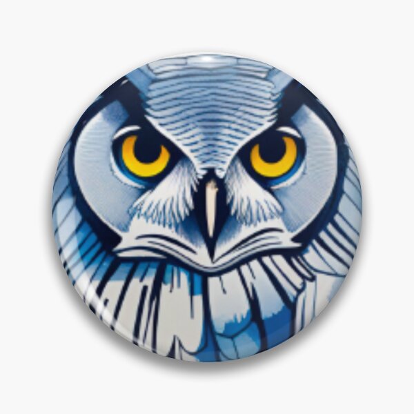 Item preview, Cool Abstract blue owl art designed and sold by KorArtStudio.