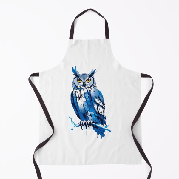 Item preview, Cool Abstract blue owl art designed and sold by KorArtStudio.