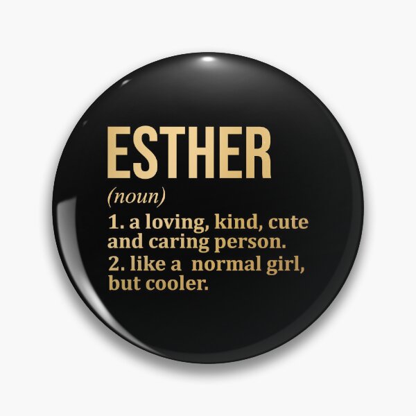 Item preview, Esther Name Definition in Gold designed and sold by XCIV.