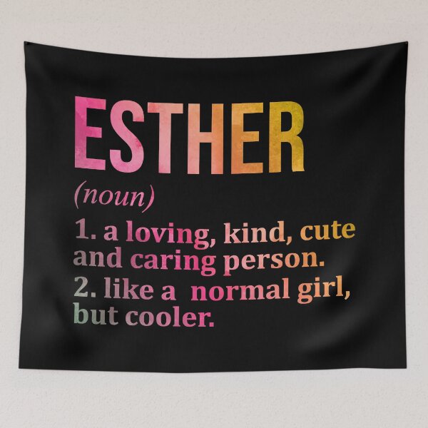 Item preview, Esther Name Definition in Watercolor designed and sold by XCIV.