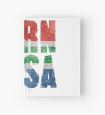 Born in the RSA - funny artwork for South African expats Hardcover Journal