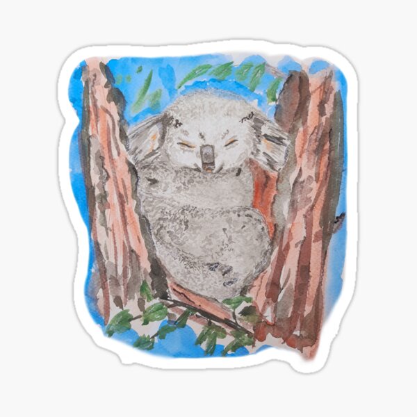 Premium Photo  There is a koala bear with a colorful background and splats  generative ai