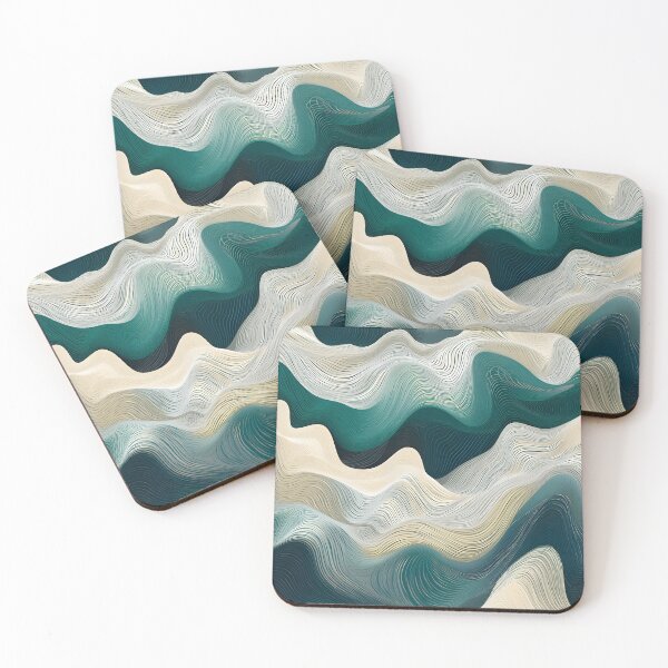 Item preview, Serenity Wave Lines Abstract Illustration designed and sold by VectorPlace.
