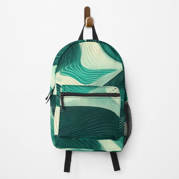 Item preview, Emerald Waves Line Art Abstract designed and sold by VectorPlace.