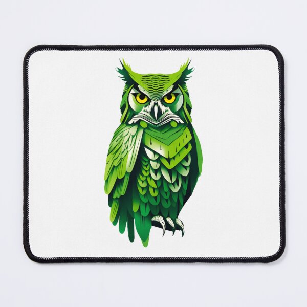 Item preview, Abstract green owl art designed and sold by KorArtStudio.