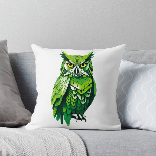 Item preview, Abstract green owl art designed and sold by KorArtStudio.