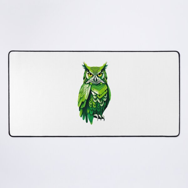 Item preview, Abstract green owl art designed and sold by KorArtStudio.