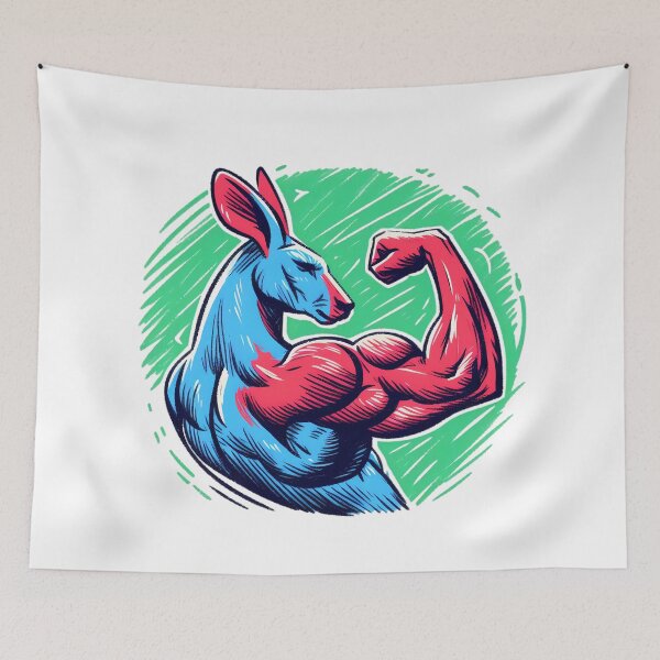 Item preview, Kangaroo Flex - Muscle Hopping Madness designed and sold by Funky Land.
