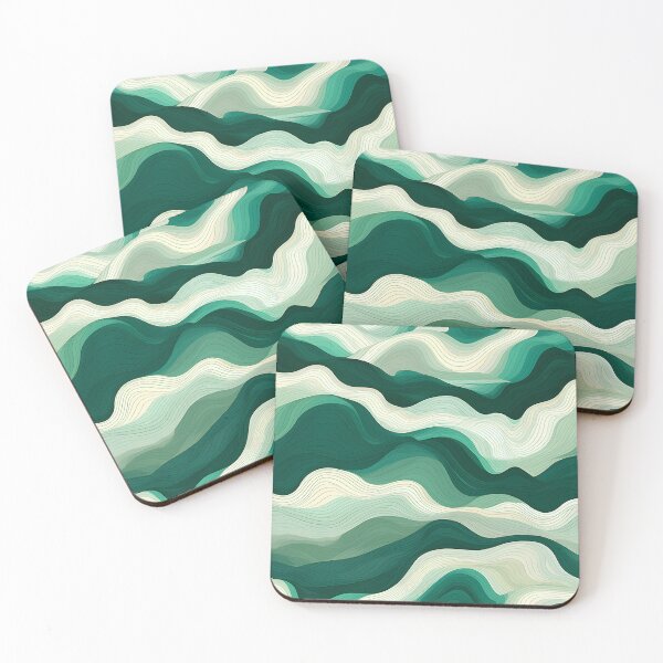 Item preview, Verdant Abstract Terrain Waves designed and sold by VectorPlace.