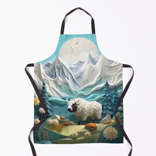 Item preview, Mt. Everest with a Yak Paper Art Style designed and sold by LynZorHome.