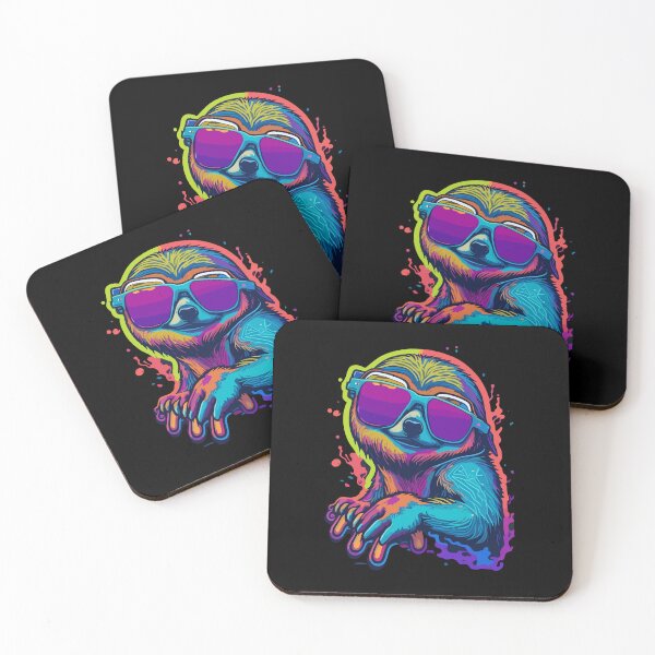 Item preview, Colorful Cool Sloth Design designed and sold by The Funscape Store.