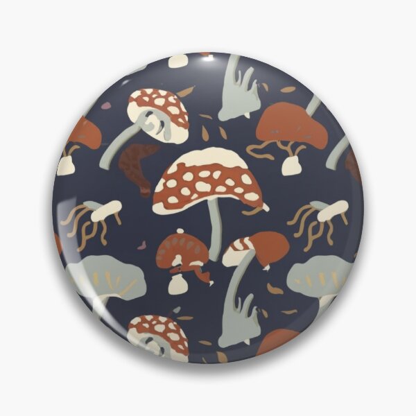 Artikelvorschau, Dark Autumn / Deep Autumn pattern, skin-tone matching, personal color analysis, PCA, mushrooms entworfen und verkauft von look4seasons.