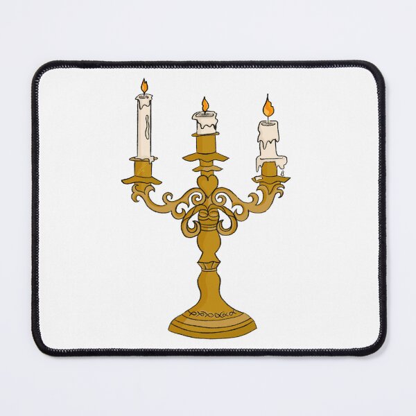 Item preview, antique candleholder // dark academia aesthetic // handdrawn designed and sold by damnfinecuppa.