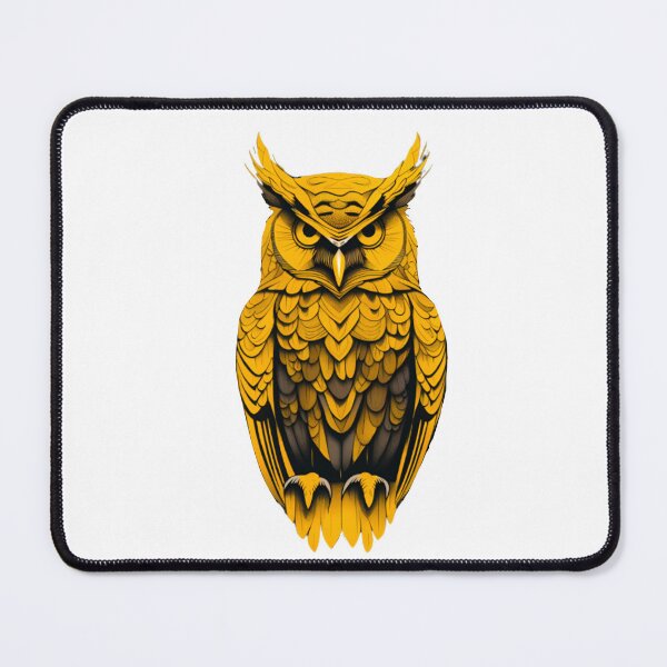 Item preview, Abstract yellow owl art designed and sold by KorArtStudio.