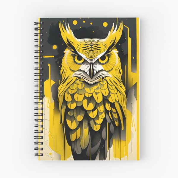 Item preview, Cool Abstract yellow owl art designed and sold by KorArtStudio.