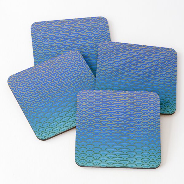 Item preview, Abstract Blue Ocean Waves Pattern designed and sold by JoeStylistic.