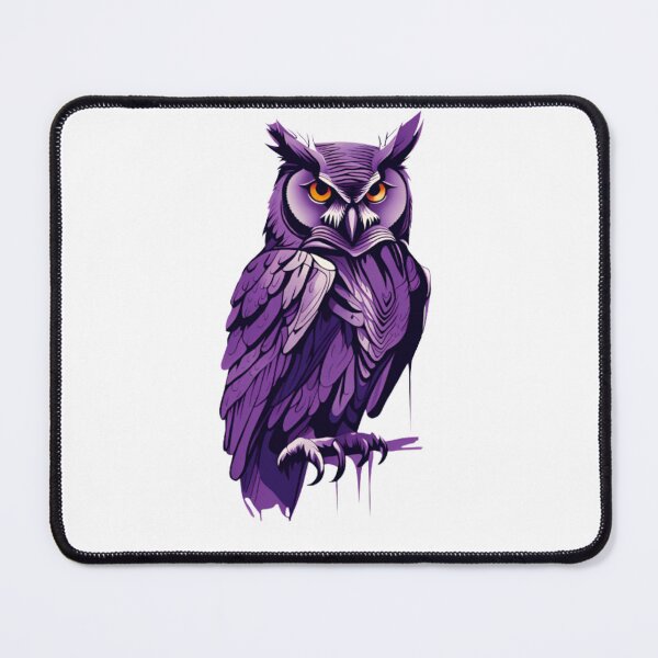 Item preview, Purple owl art designed and sold by KorArtStudio.